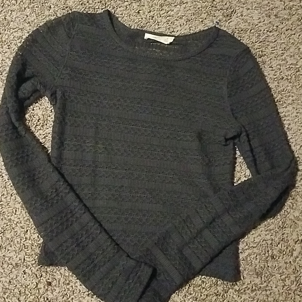 Women's Knit Long-Sleeve Top - Dark Gray